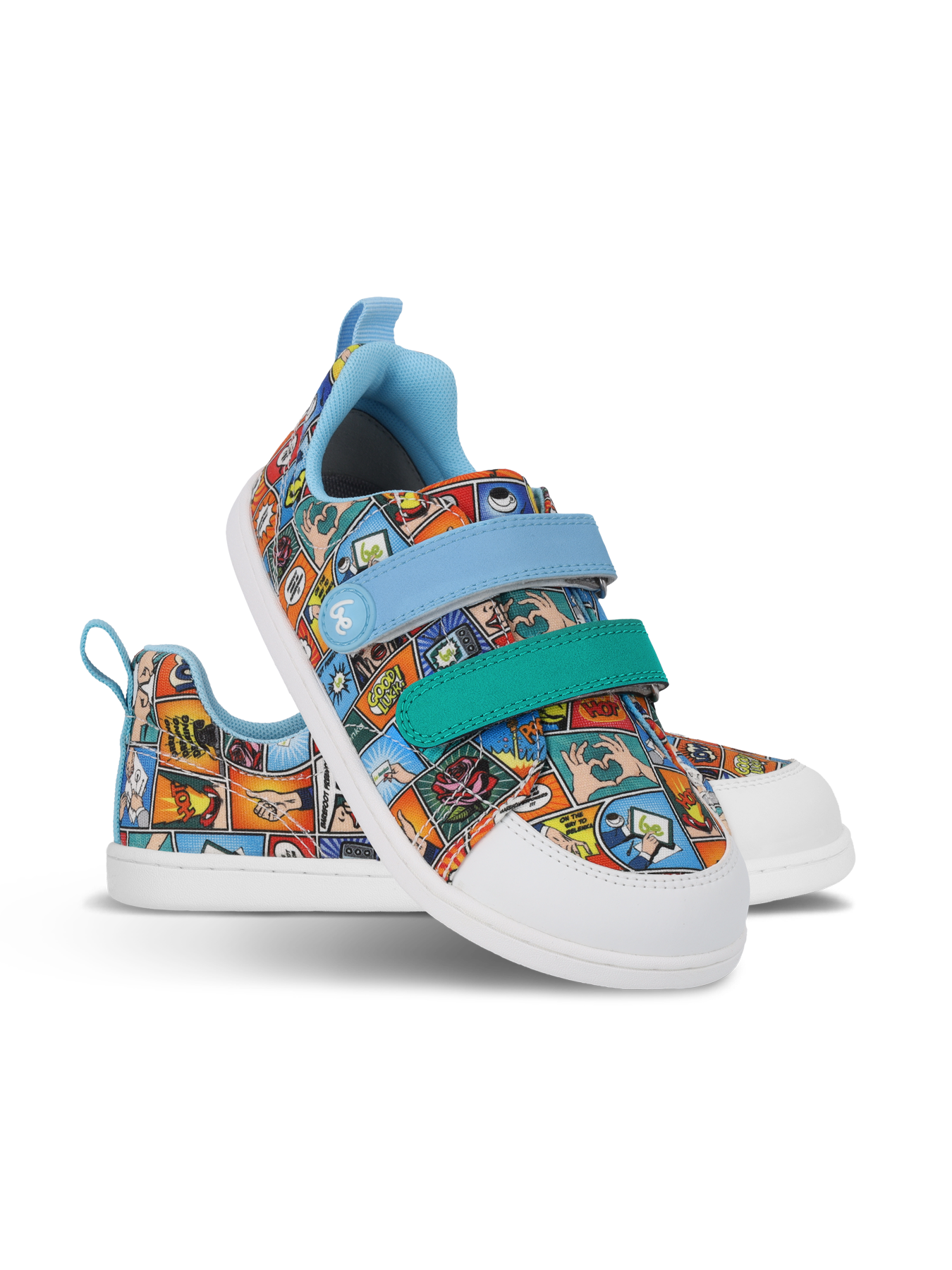 Kids barefoot sneakers Be Lenka Canvi Kids - Comics Color