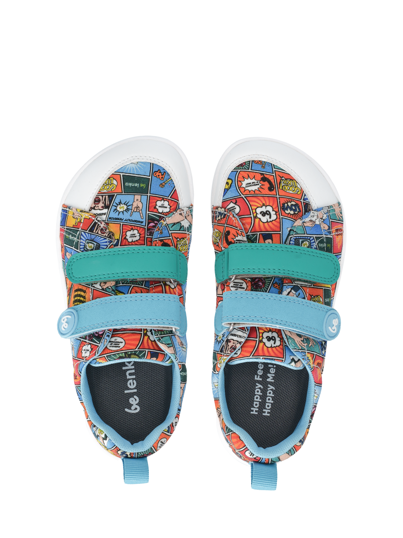 Kids barefoot sneakers Be Lenka Canvi Kids - Comics Color