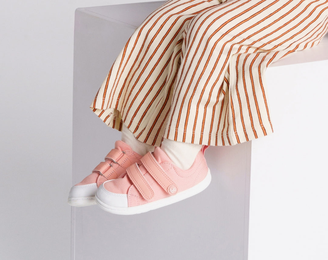Kids barefoot sneakers Be Lenka Canvi Preschool - Coral Pink