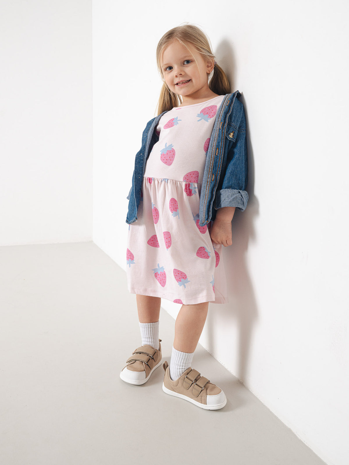 Kids barefoot sneakers Be Lenka Canvi Preschool - Light Brown