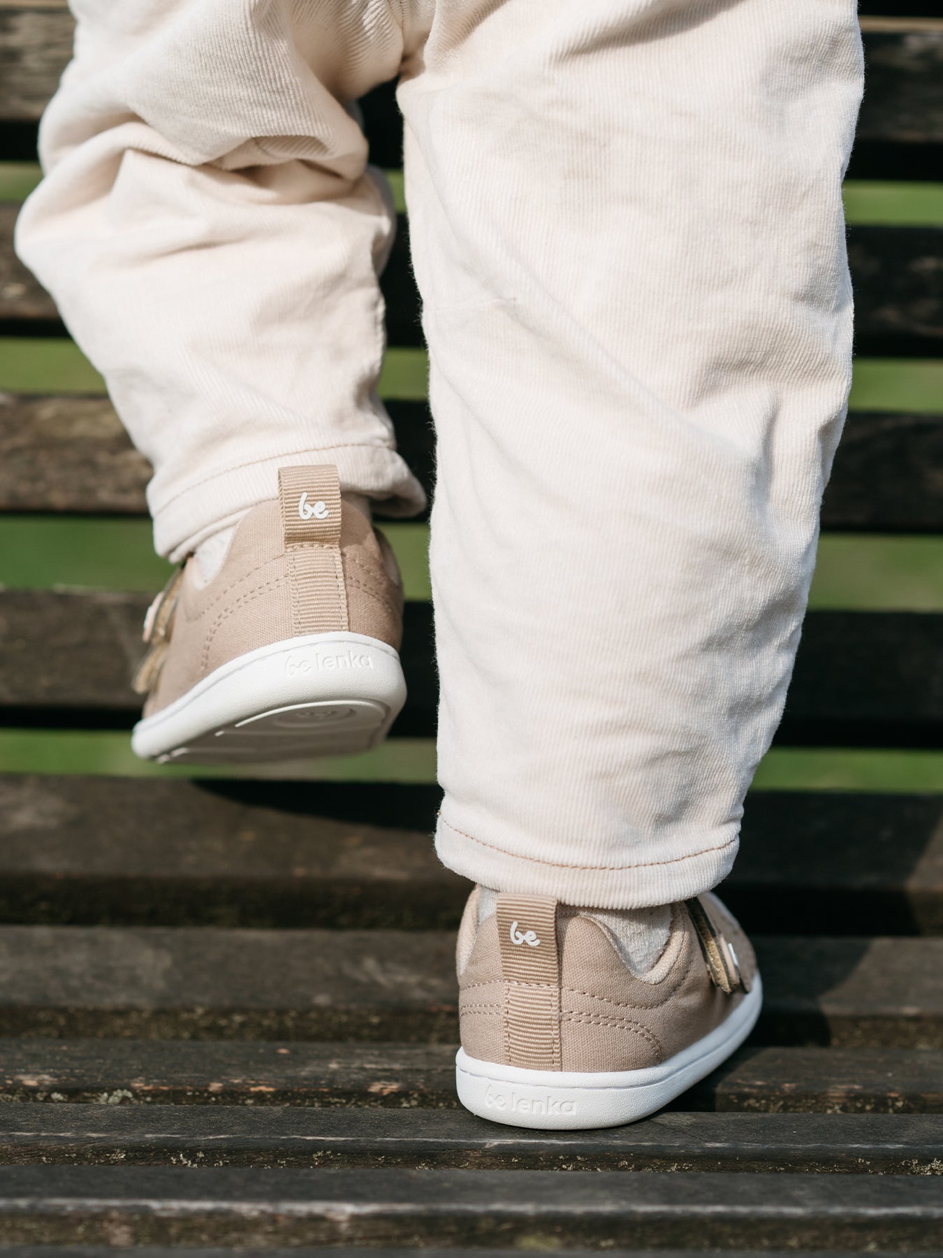 Kids barefoot sneakers Be Lenka Canvi Preschool - Light Brown
