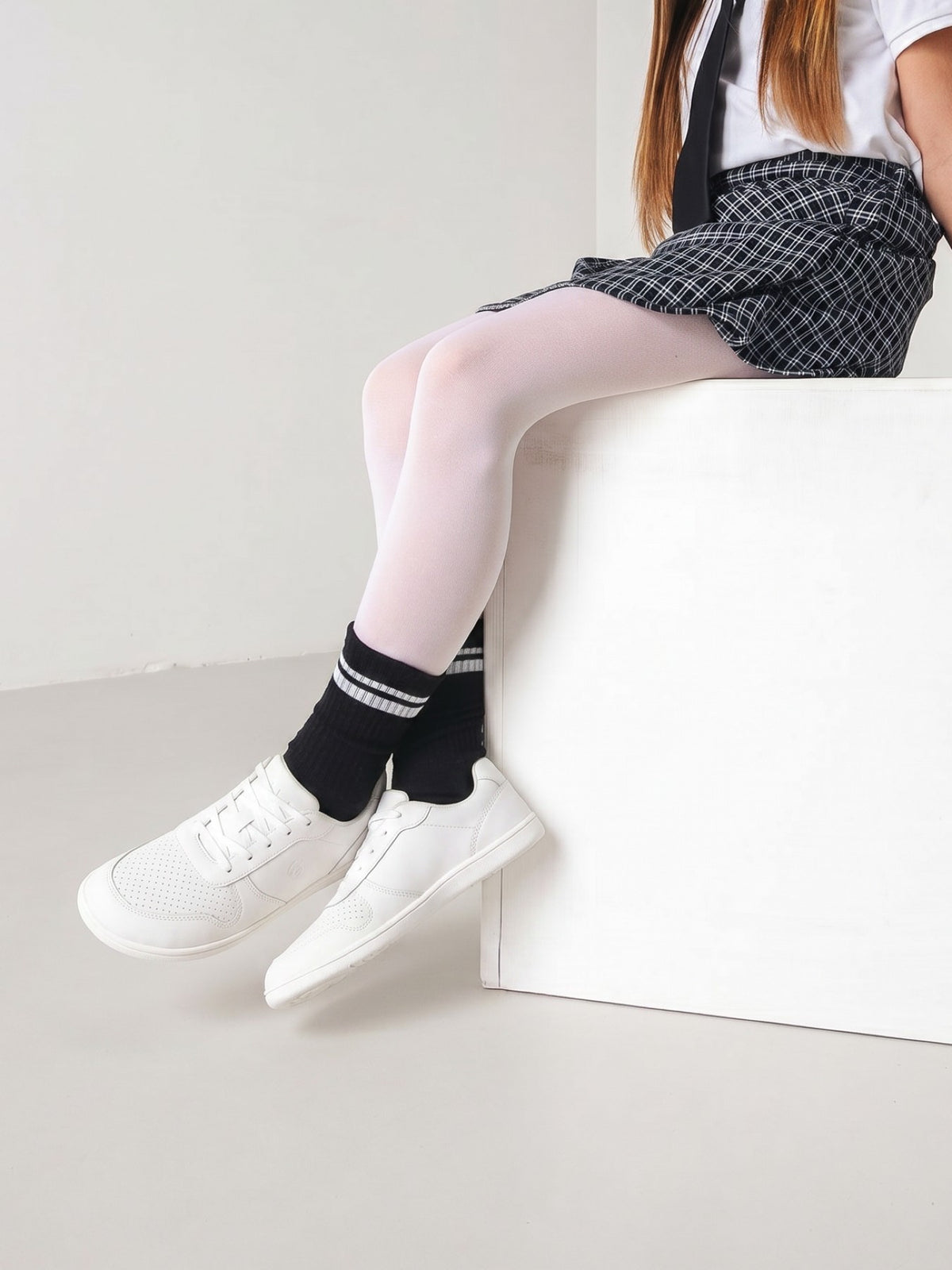 Kids barefoot sneakers Be Lenka Scoot Junior - All White