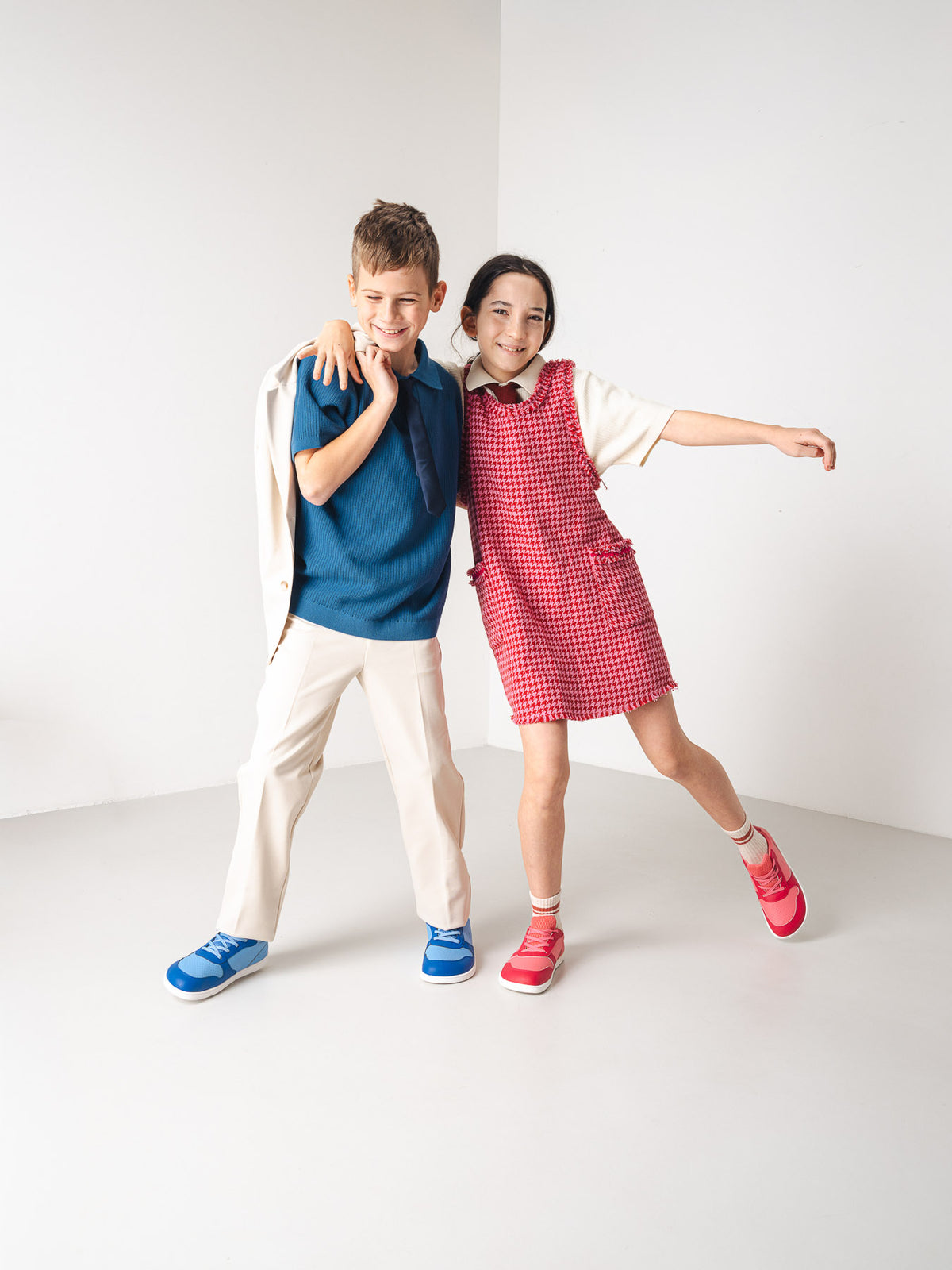 Kids barefoot sneakers Be Lenka Scoot Junior - Light & Dark Pink