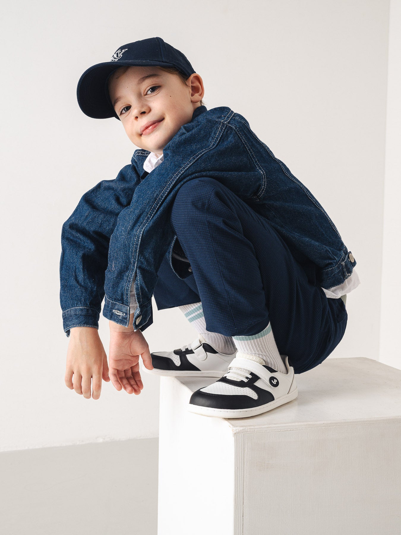 Kids barefoot sneakers Be Lenka Scoot Kids - White & Black