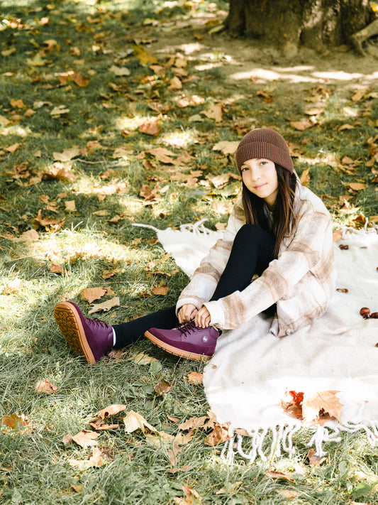 Kid's barefoot shoes Be Lenka Elio Junior - Berry