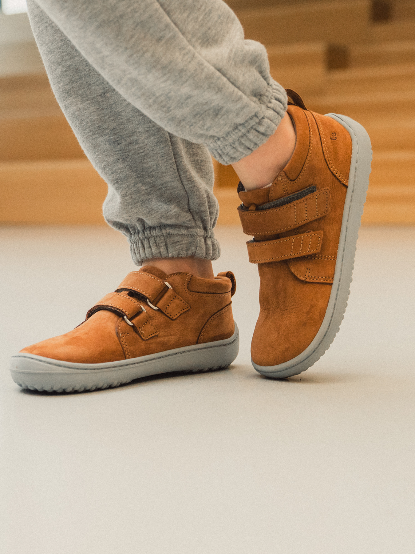 Enfants pieds nus Be Lenka Play - Cognac