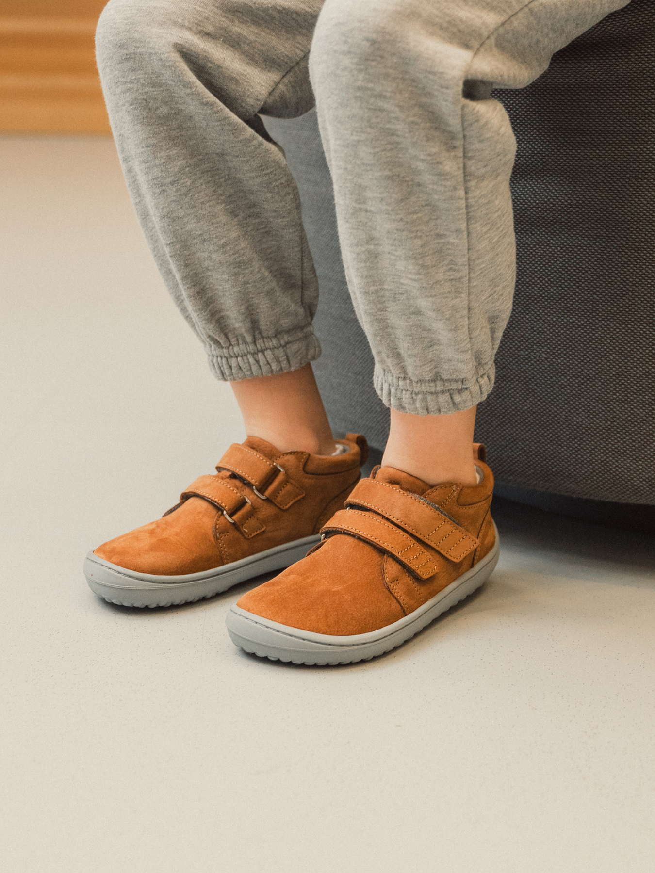 Enfants pieds nus Be Lenka Play - Cognac