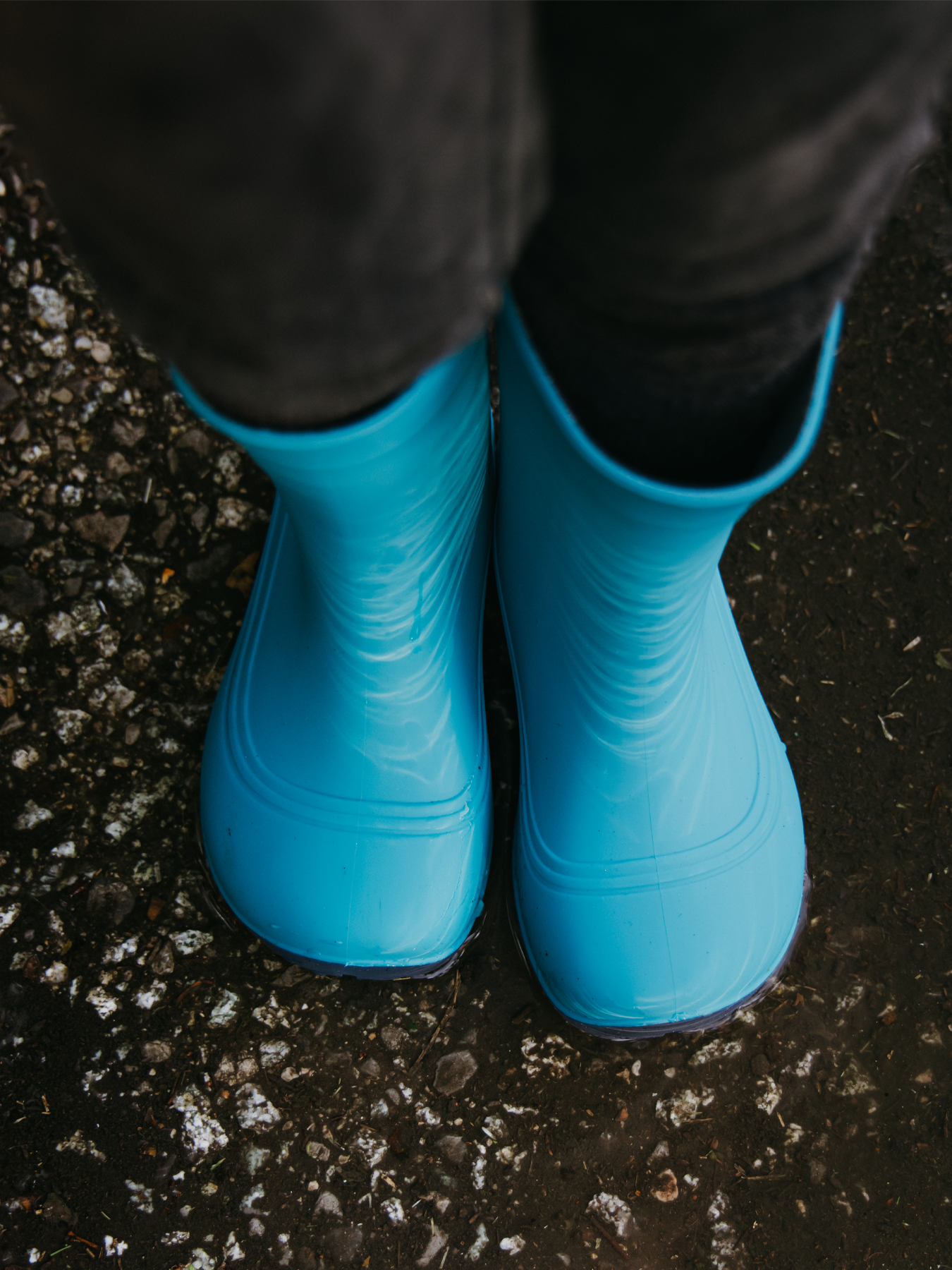 Kids Barefoot Rain Boots Be Lenka Pudds - Aqua Blue