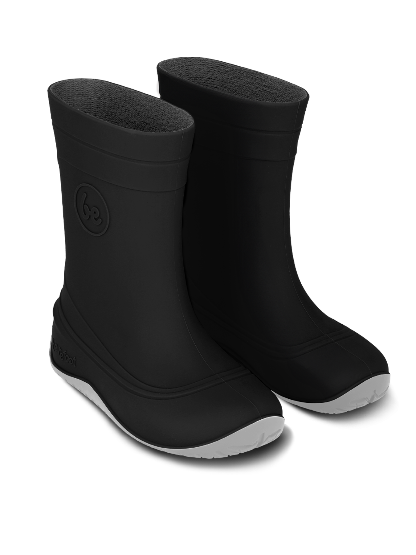Kids Barefoot Rain Boots Be Lenka Pudds - Black