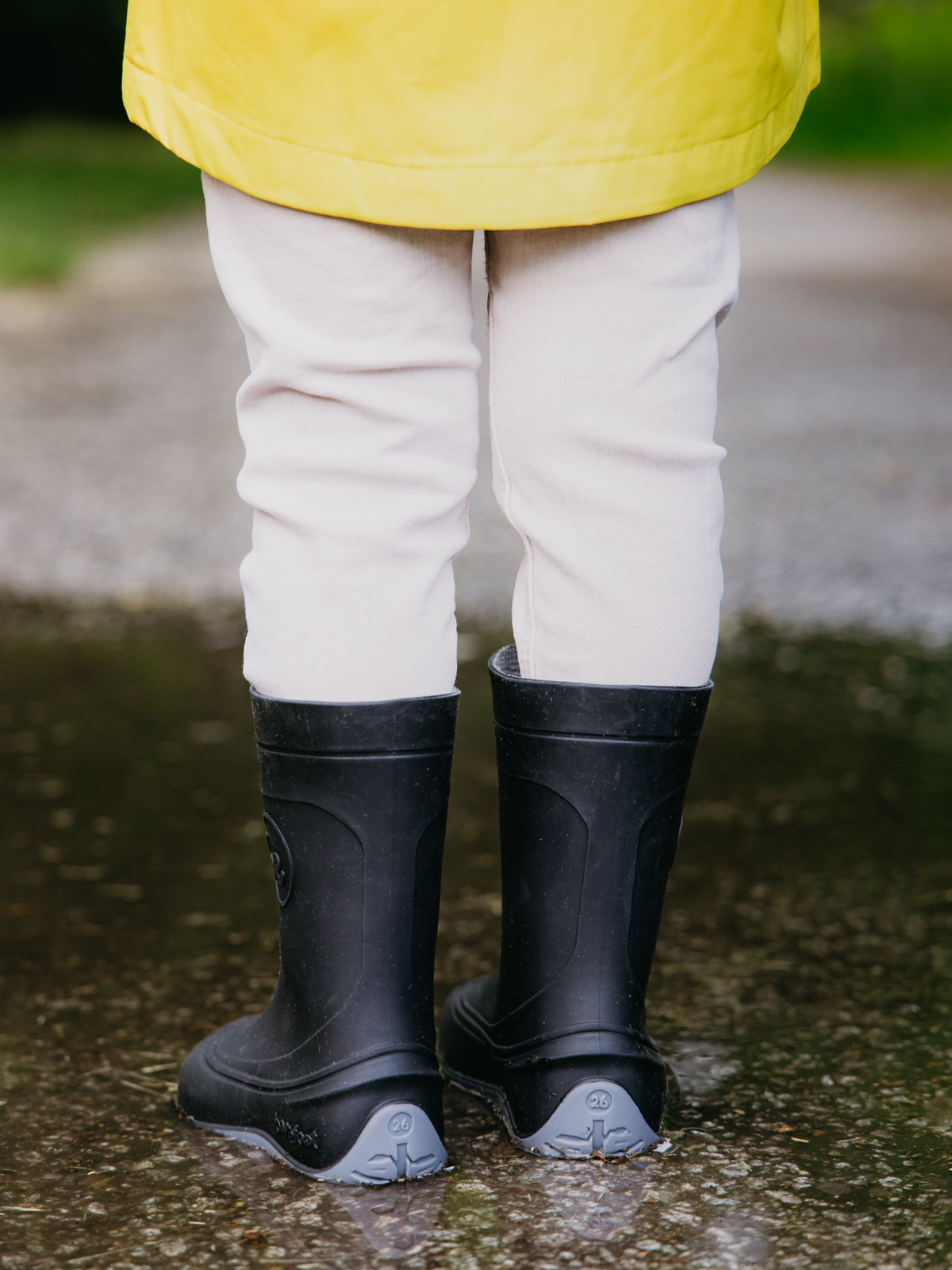 Kids Barefoot Rain Boots Be Lenka Pudds - Black