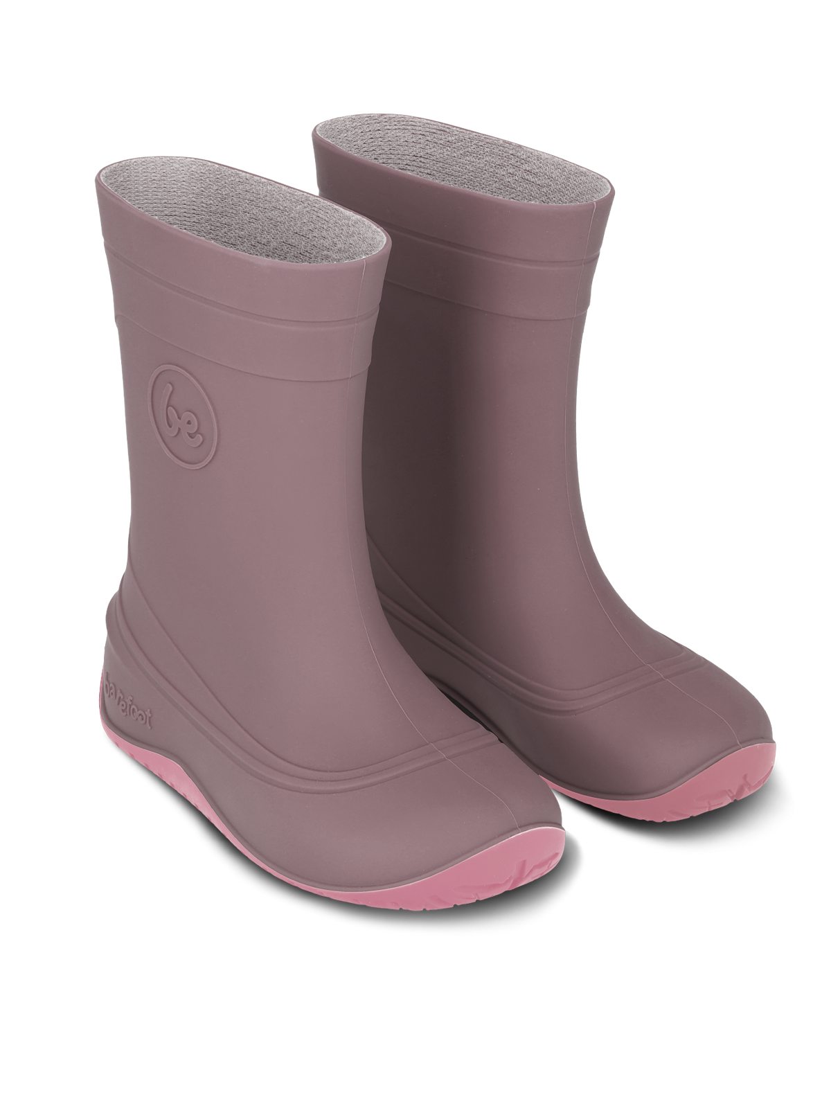 Kids Barefoot Rain Boots Be Lenka Pudds - Misty Pink