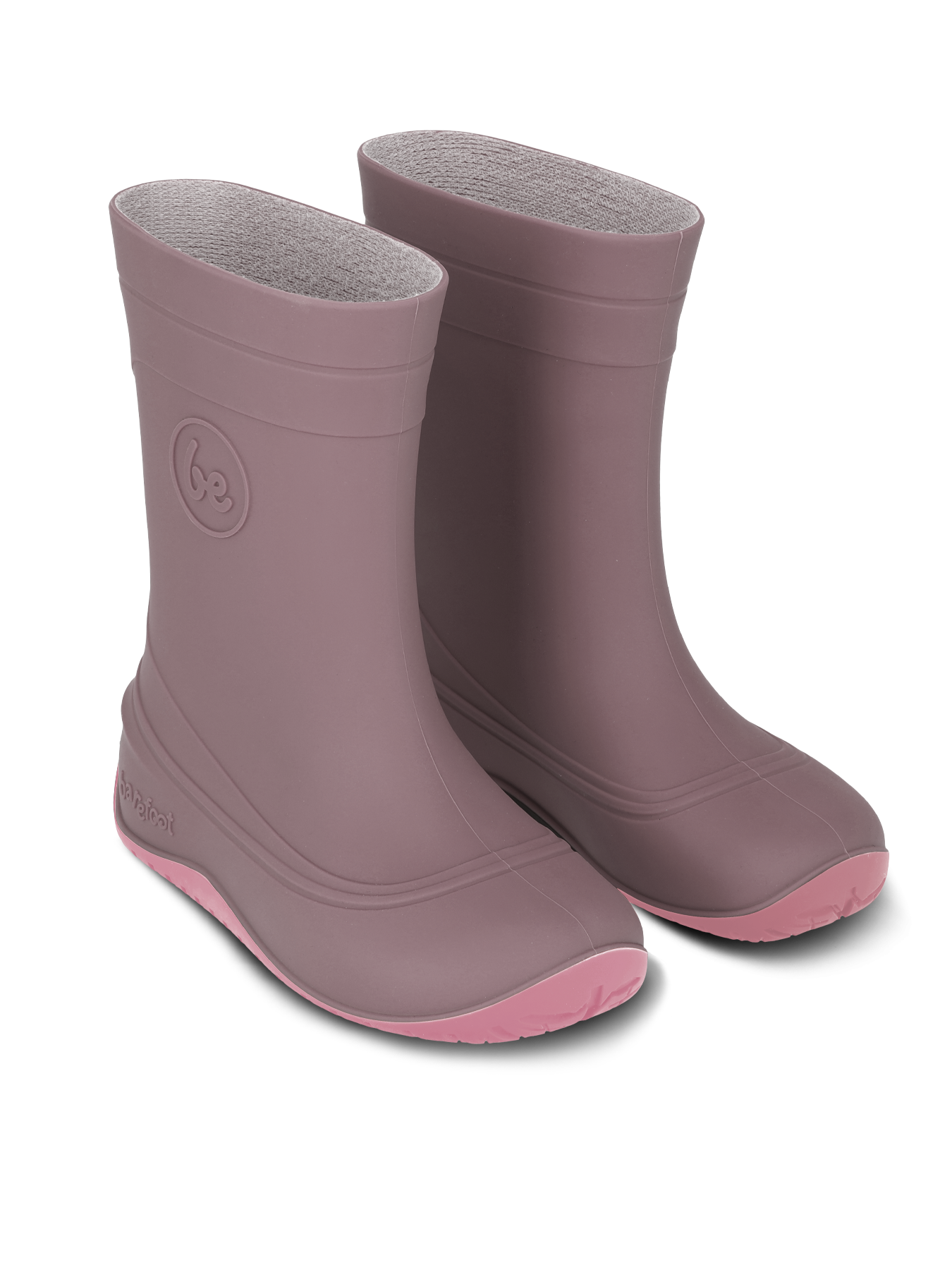 Kids Barefoot Rain Boots Be Lenka Pudds - Misty Pink