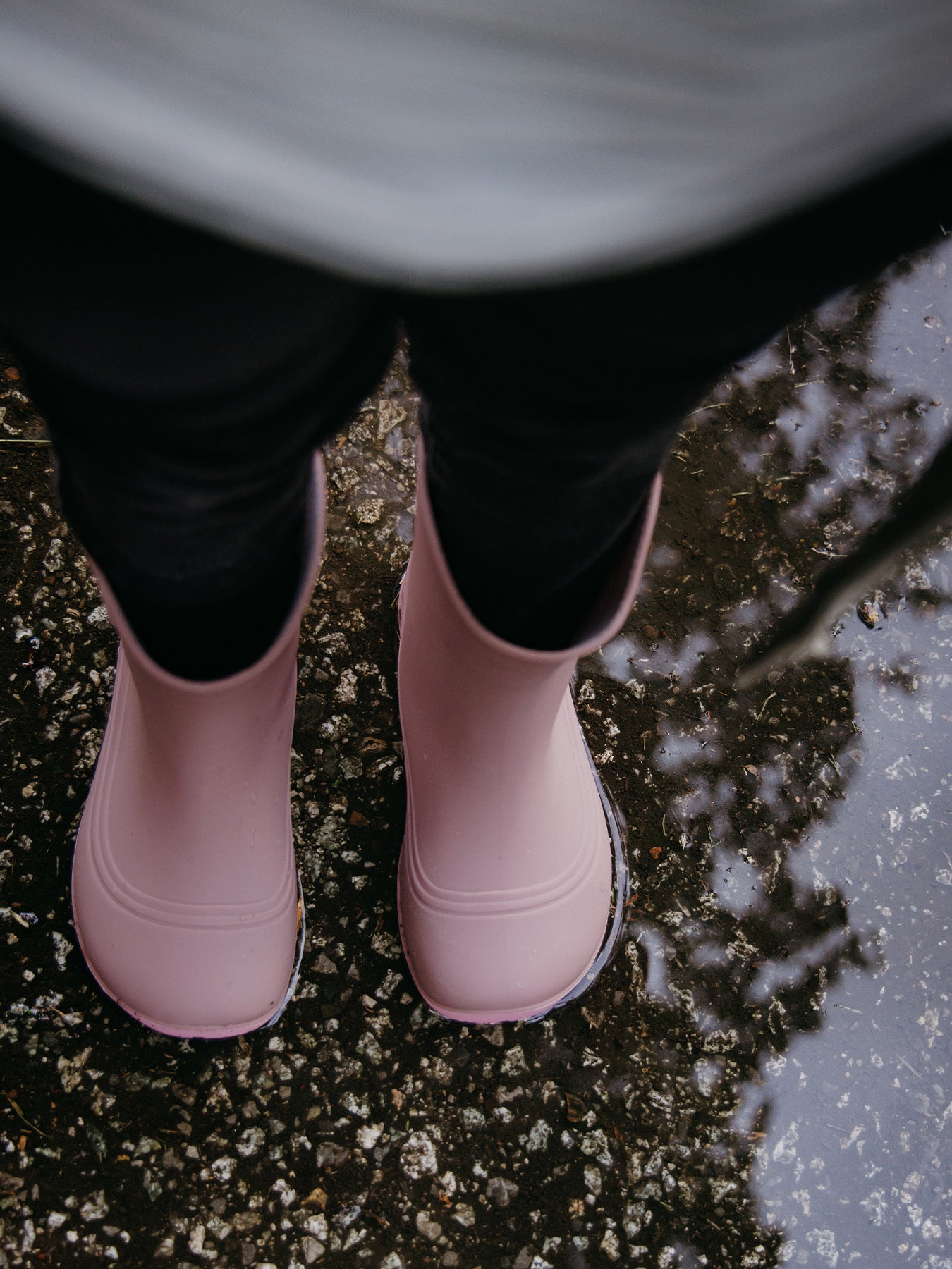 Bottes de pluie pieds nus pour enfants Be Lenka Pudds - Misty Pink