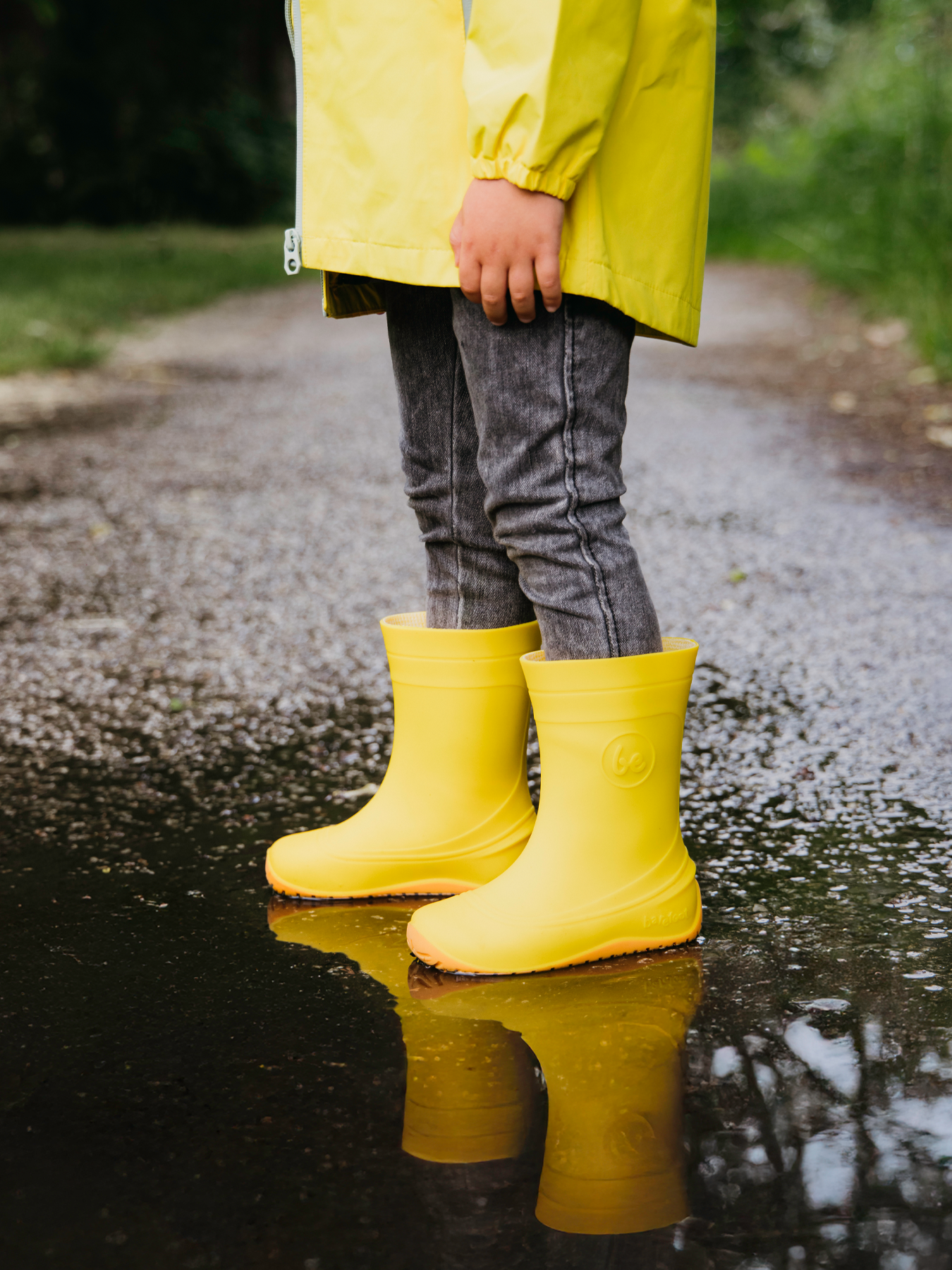 Kids Barefoot Rain Bootss Be Lenka Pudds - Yellow