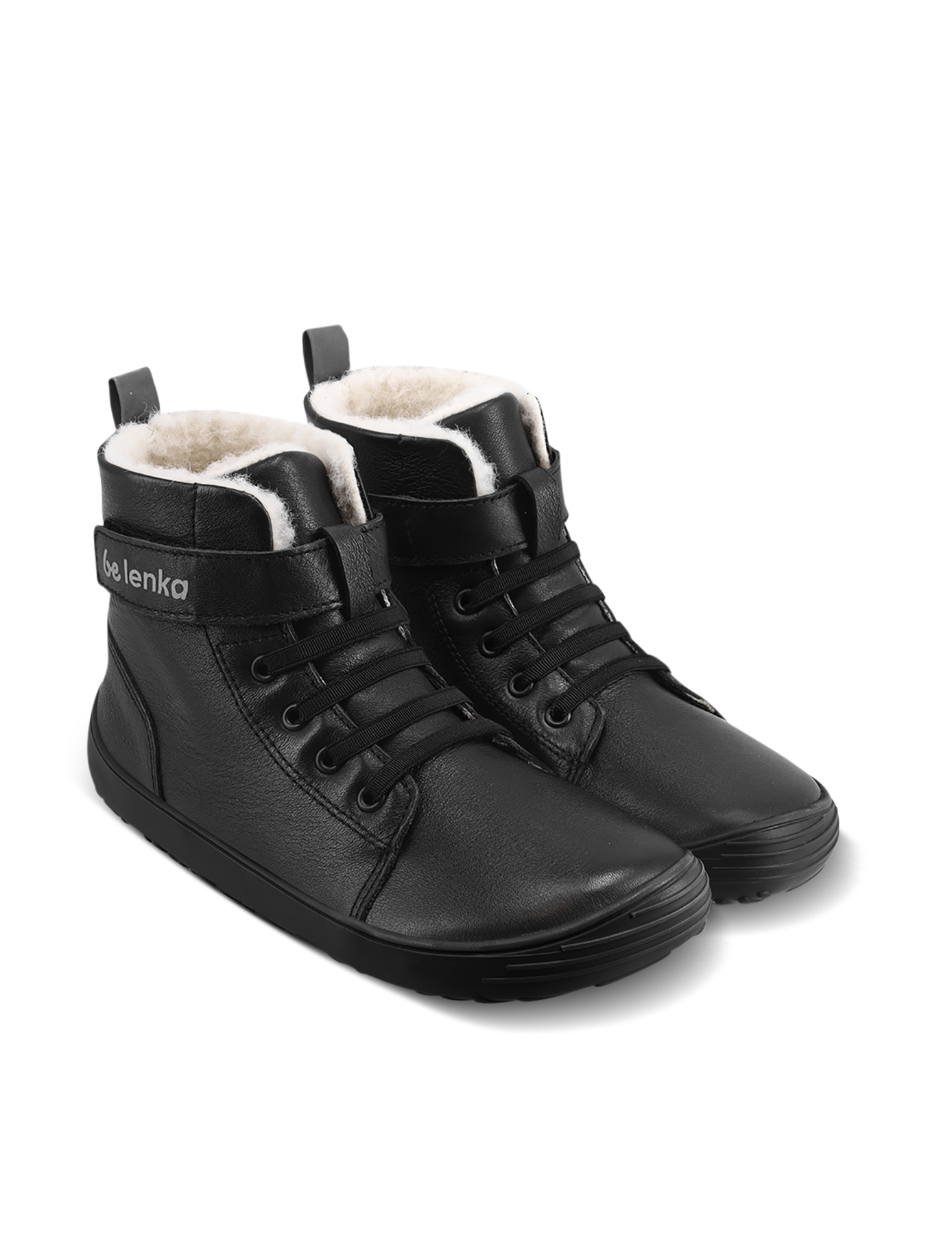 Winter barefoot boots Be Lenka Winter Kids - All Black