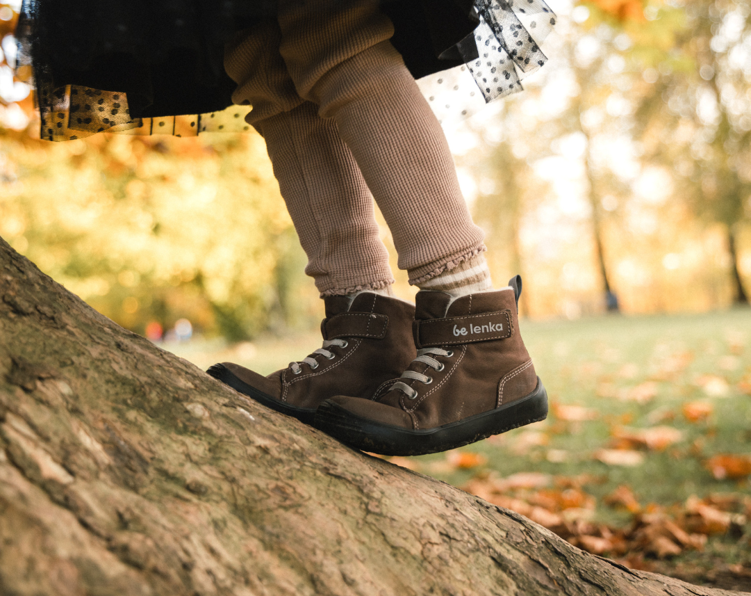 Winter barefoot boots Be Lenka Winter Kids - Chocolate