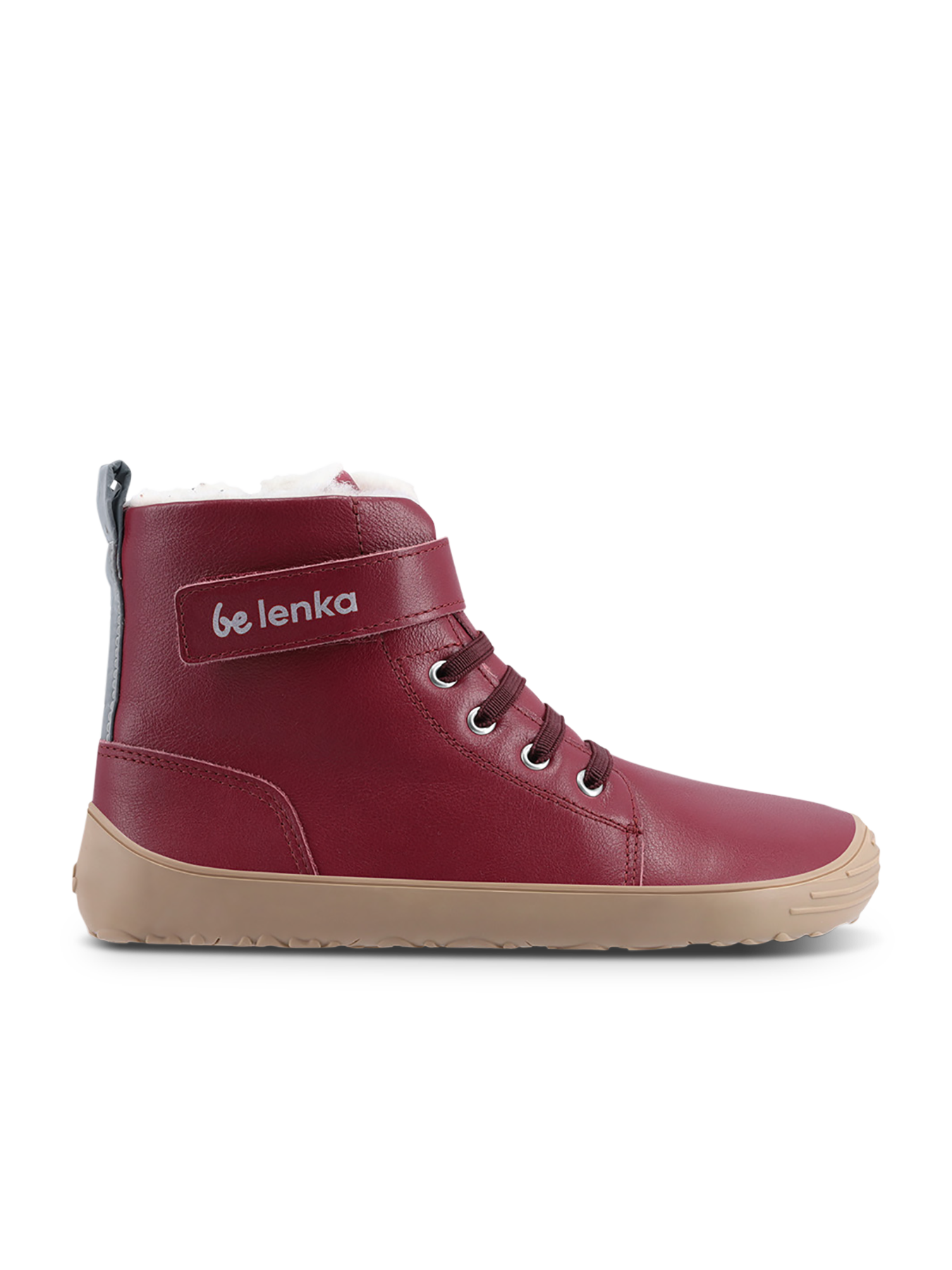 Winter barefoot boots Be Lenka Winter Kids - Dark Cherry Red