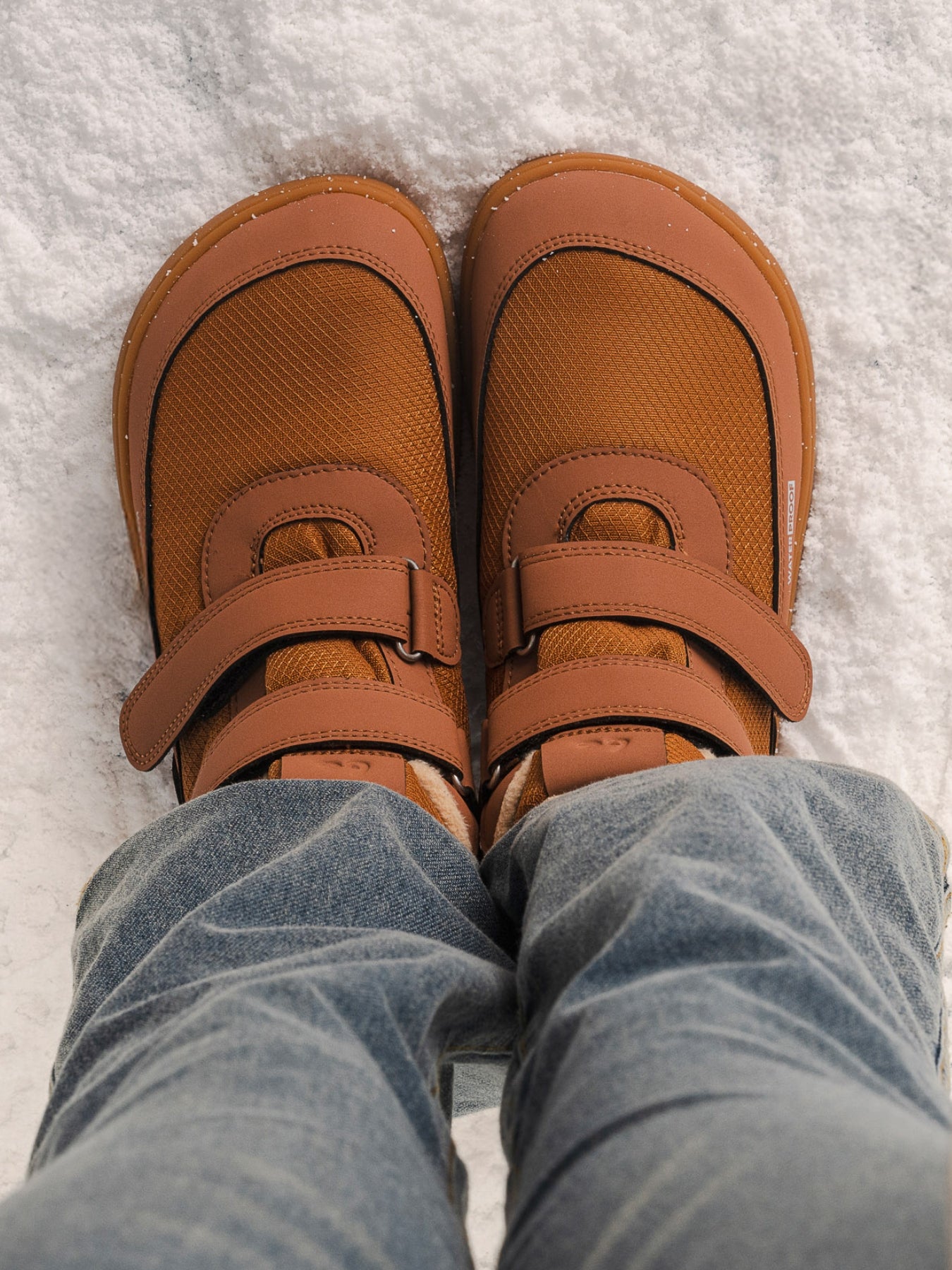 Kids winter barefoot boots Be Lenka Zippu Junior - All Brown