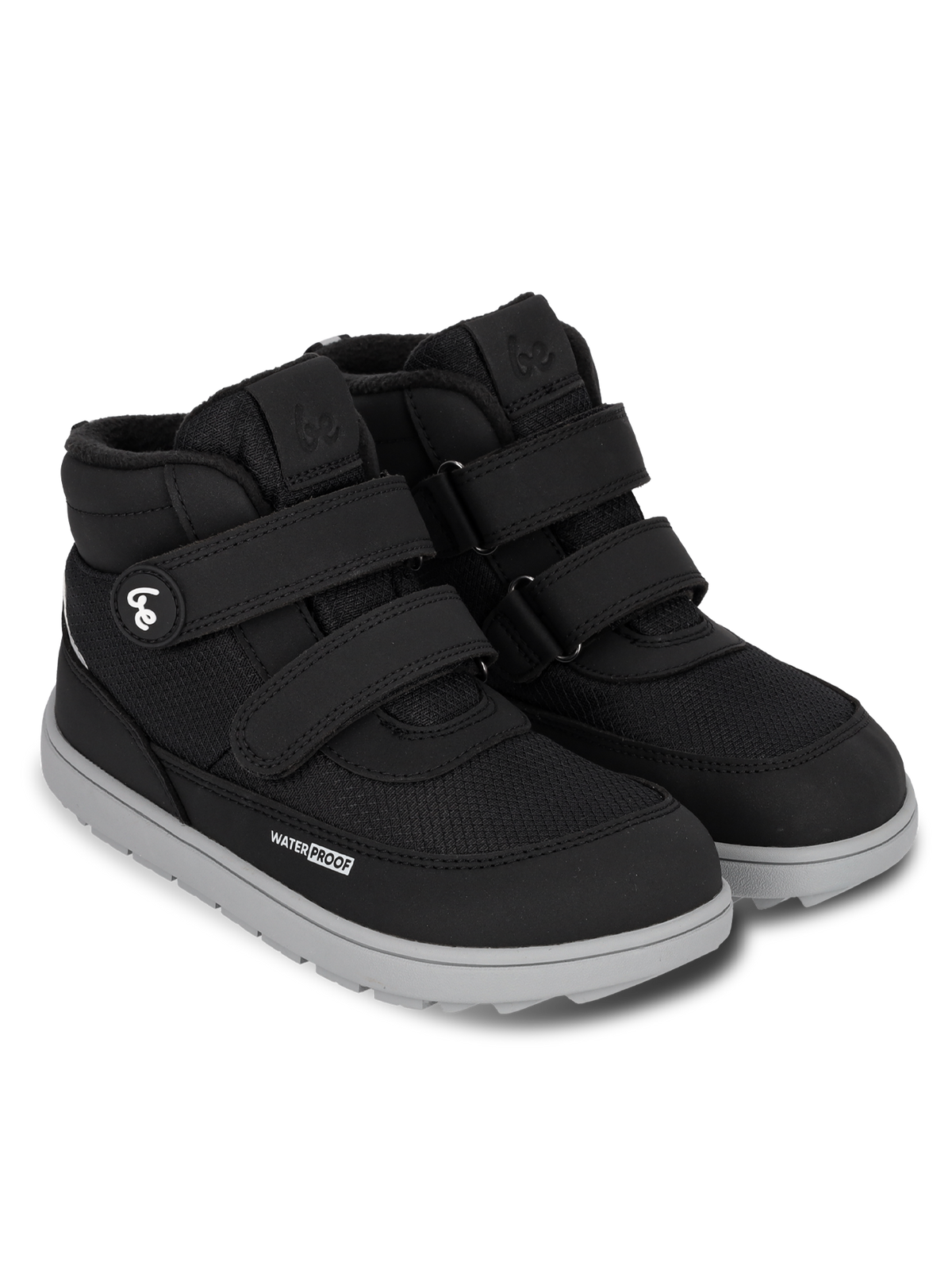 Kids winter barefoot boots Be Lenka Zippu Kids - Black & Grey