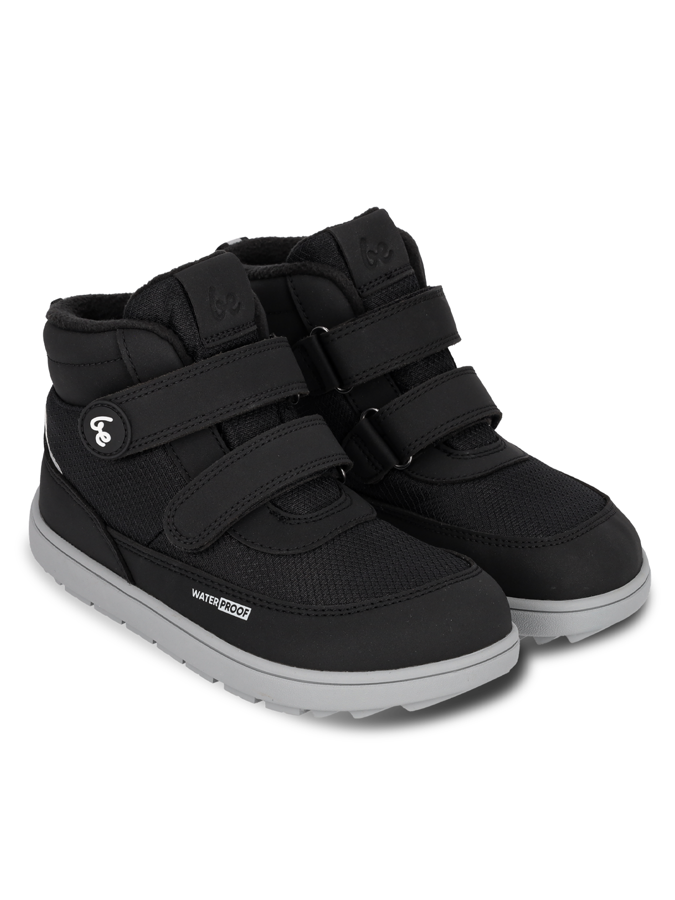 Kids winter barefoot boots Be Lenka Zippu Junior - Black & Grey