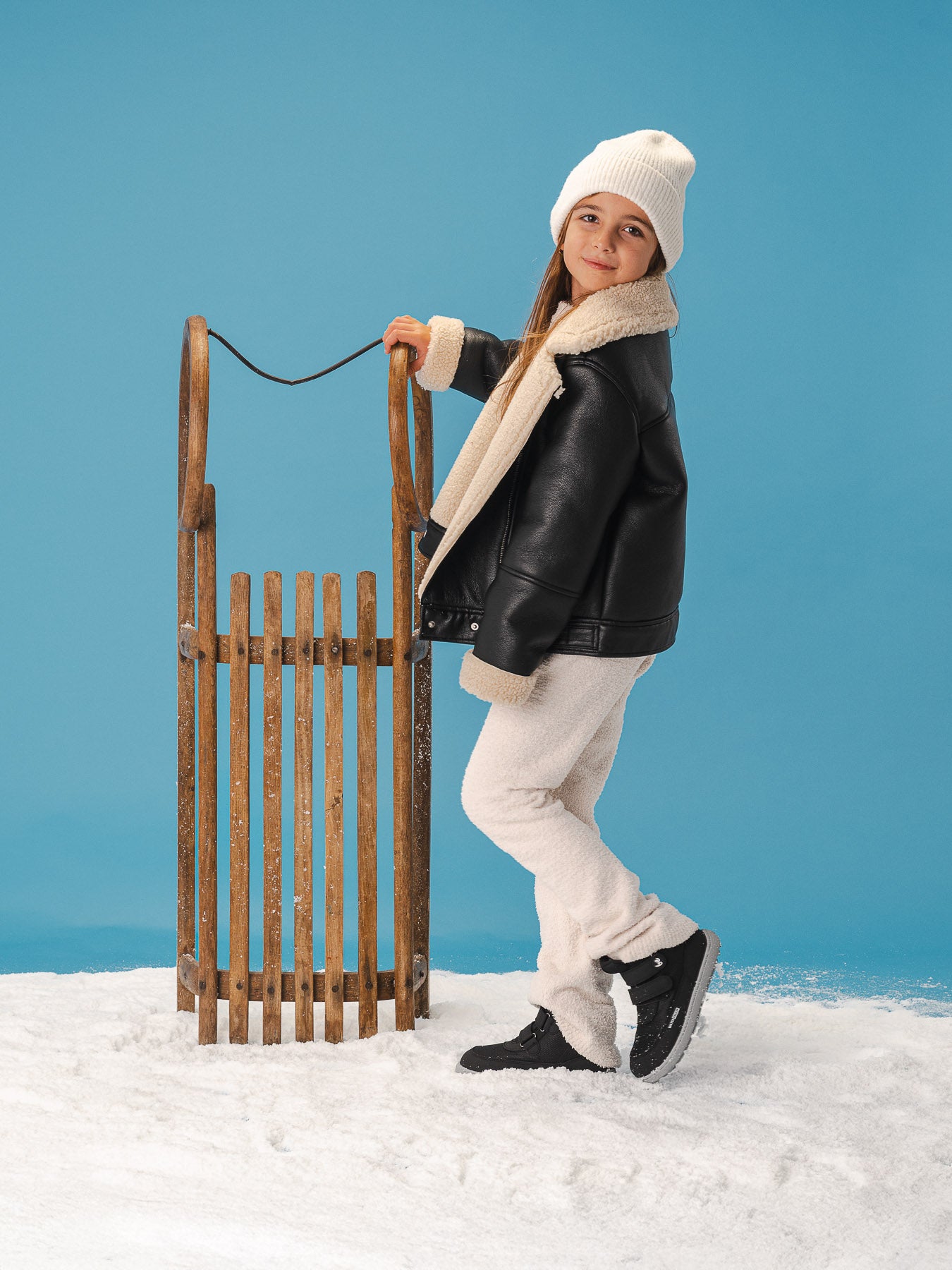 Kids winter barefoot boots Be Lenka Zippu Kids - Black & Grey