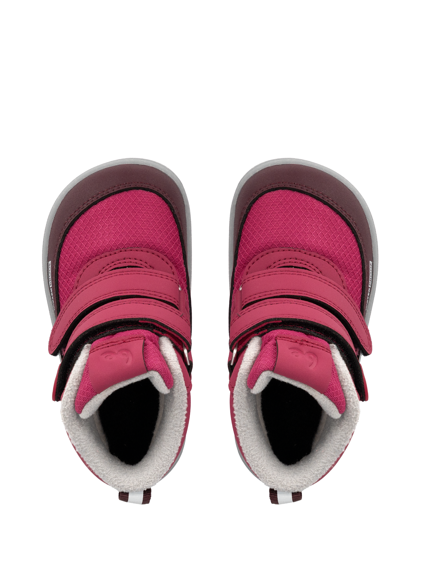 Kids winter barefoot boots Be Lenka Zippu Preschool - Berry & Grey
