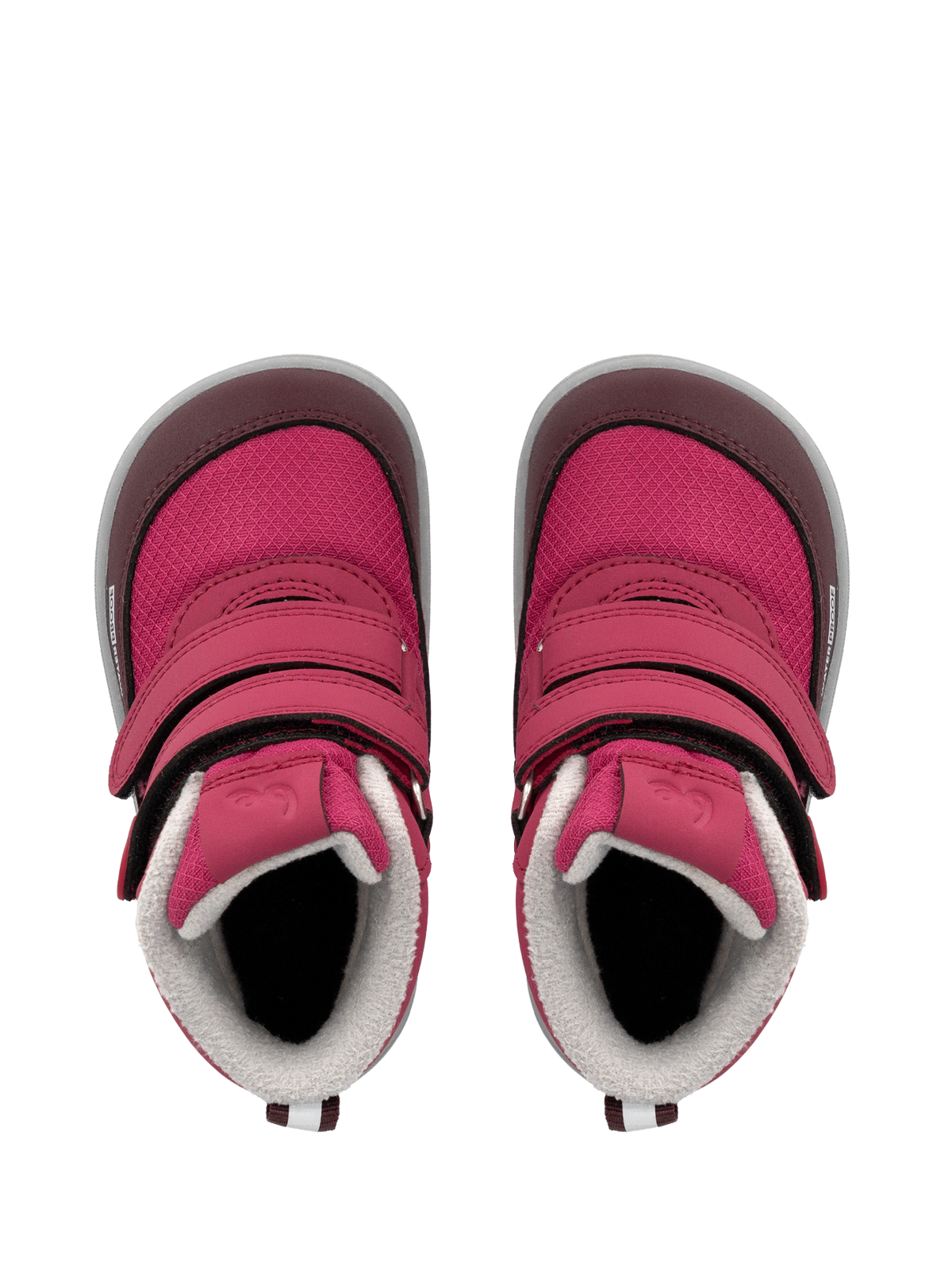 Kids winter barefoot boots Be Lenka Zippu Preschool - Berry & Grey