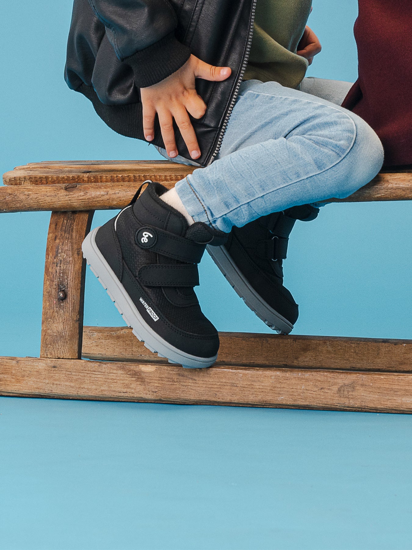 Kids winter barefoot boots Be Lenka Zippu Preschool - Black & Grey