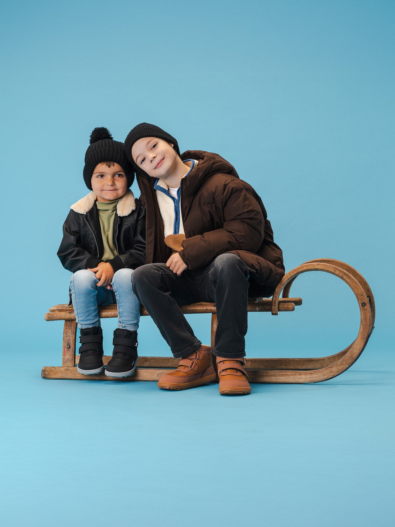 Kids winter barefoot boots Be Lenka Zippu Preschool - Black & Grey