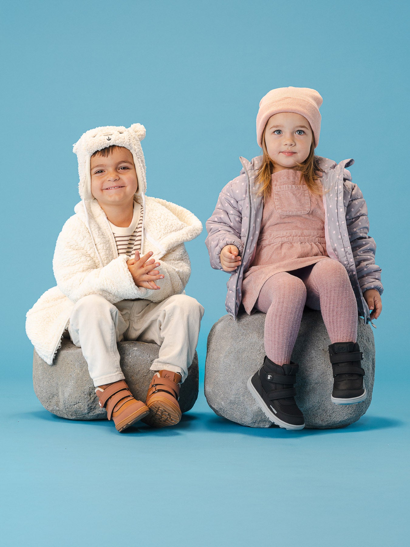 Kids winter barefoot boots Be Lenka Zippu Preschool - Black & Grey