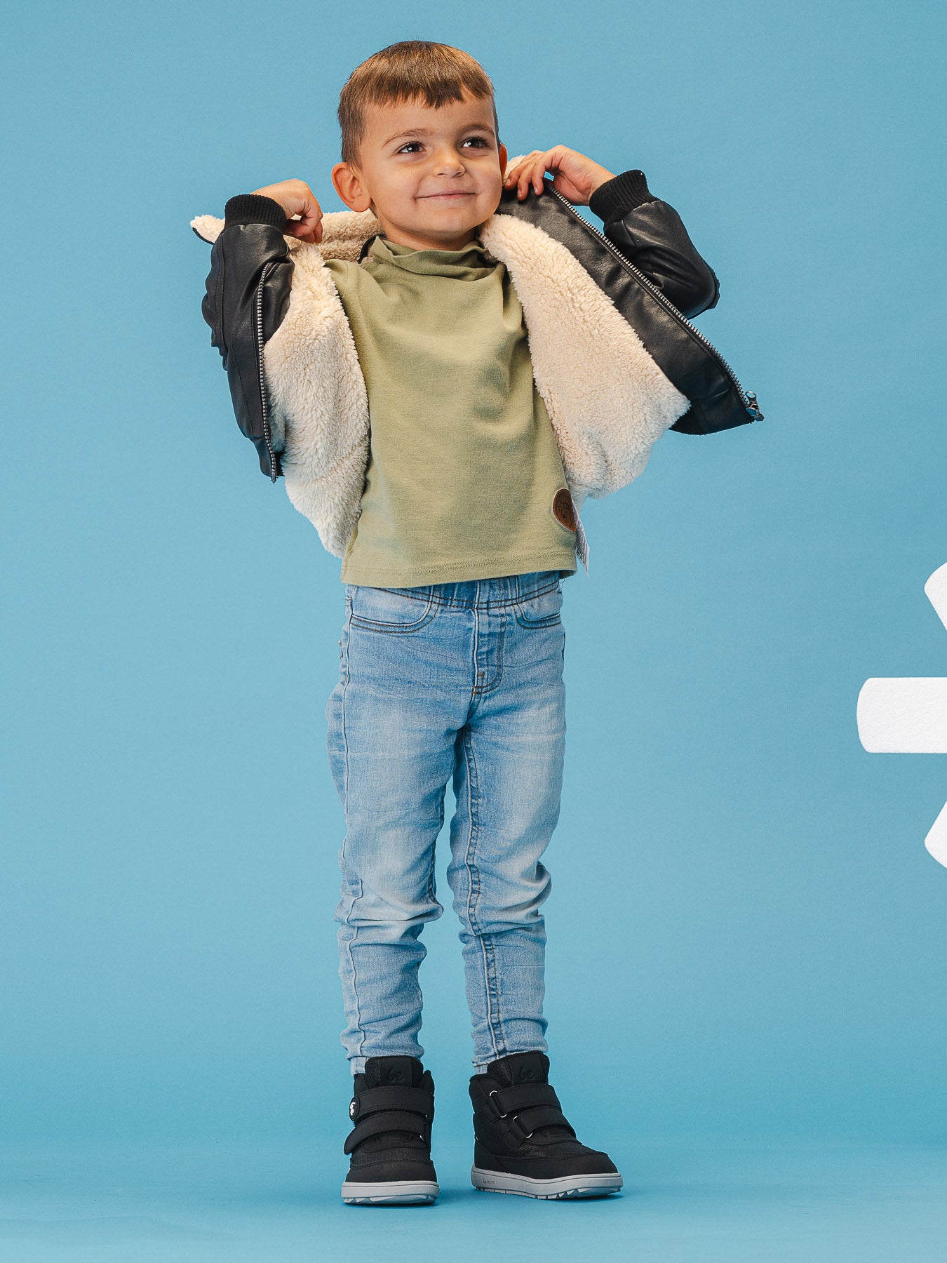 Kids winter barefoot boots Be Lenka Zippu Preschool - Black & Grey