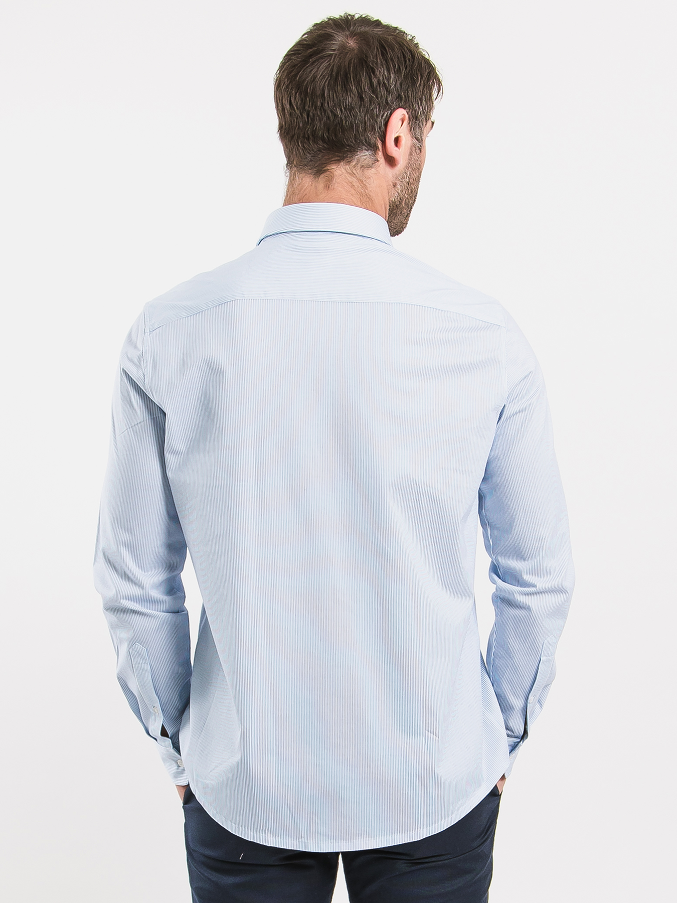 Chemise homme Regular Be Lenka Essentials - Bleu et blanc