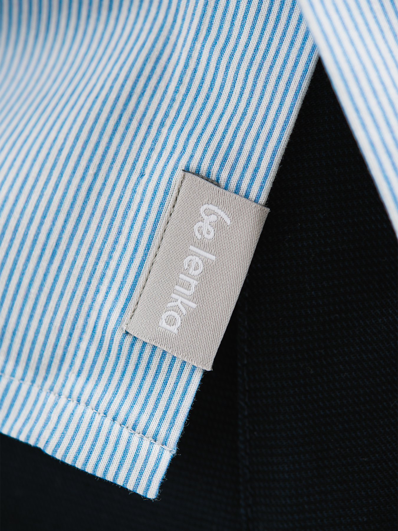 Chemise homme Slim Be Lenka Essentials - Bleu et blanc