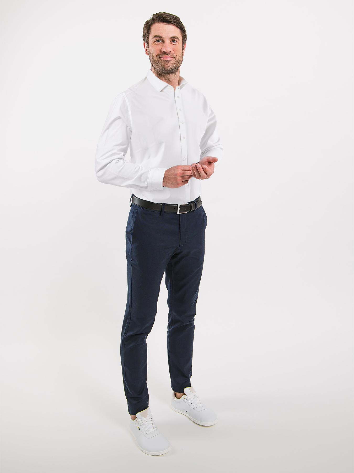 Chemise homme Slim Be Lenka Essentials - Blanc
