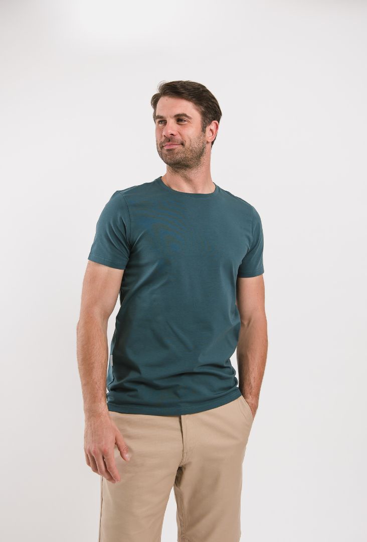 T-shirt col rond homme Be Lenka Essentials - Bleu océan profond