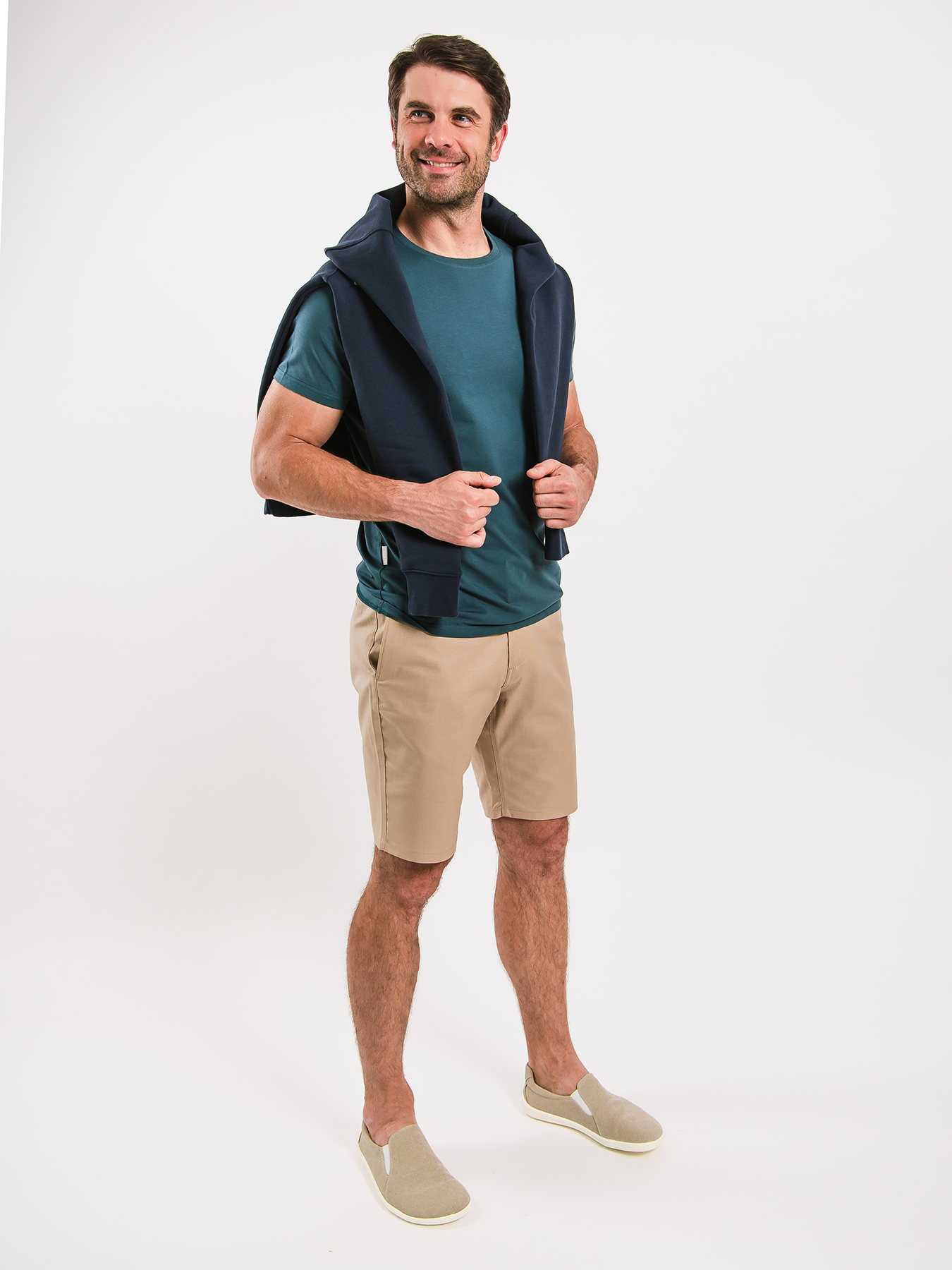 T-shirt col rond homme Be Lenka Essentials - Bleu océan profond