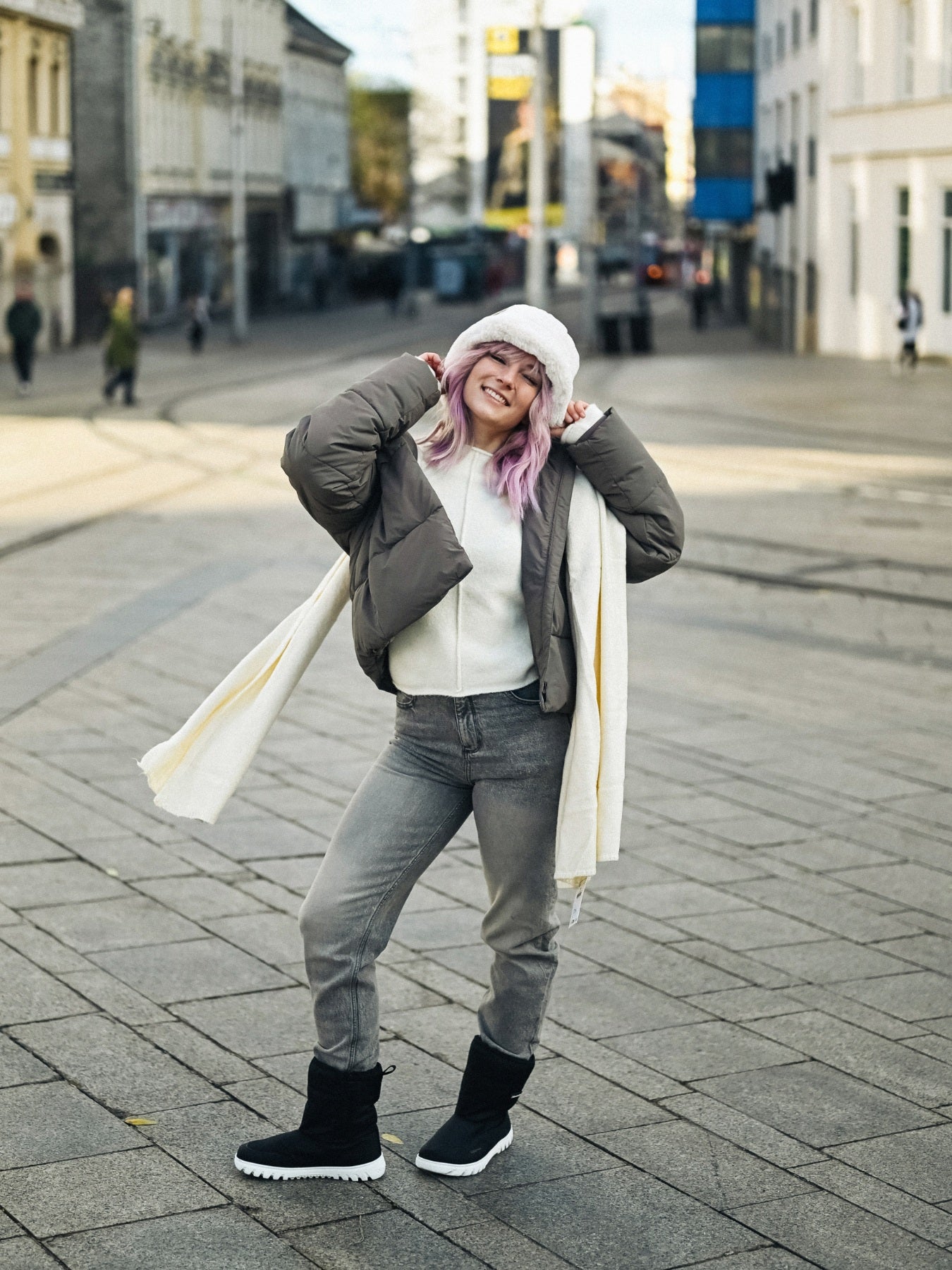 Barefoot Winter Boots Barebarics PolarStride - Black