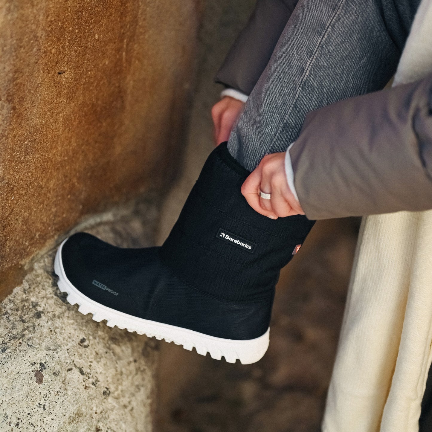 Barefoot Winter Boots Barebarics PolarStride - Black