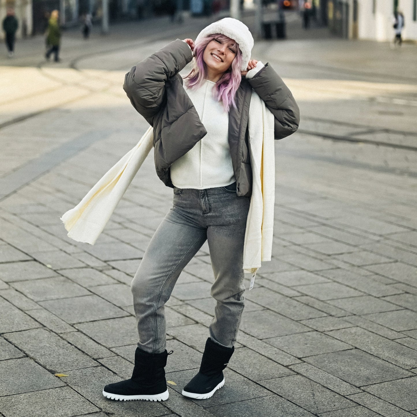 Barefoot Winter Boots Barebarics PolarStride - Black