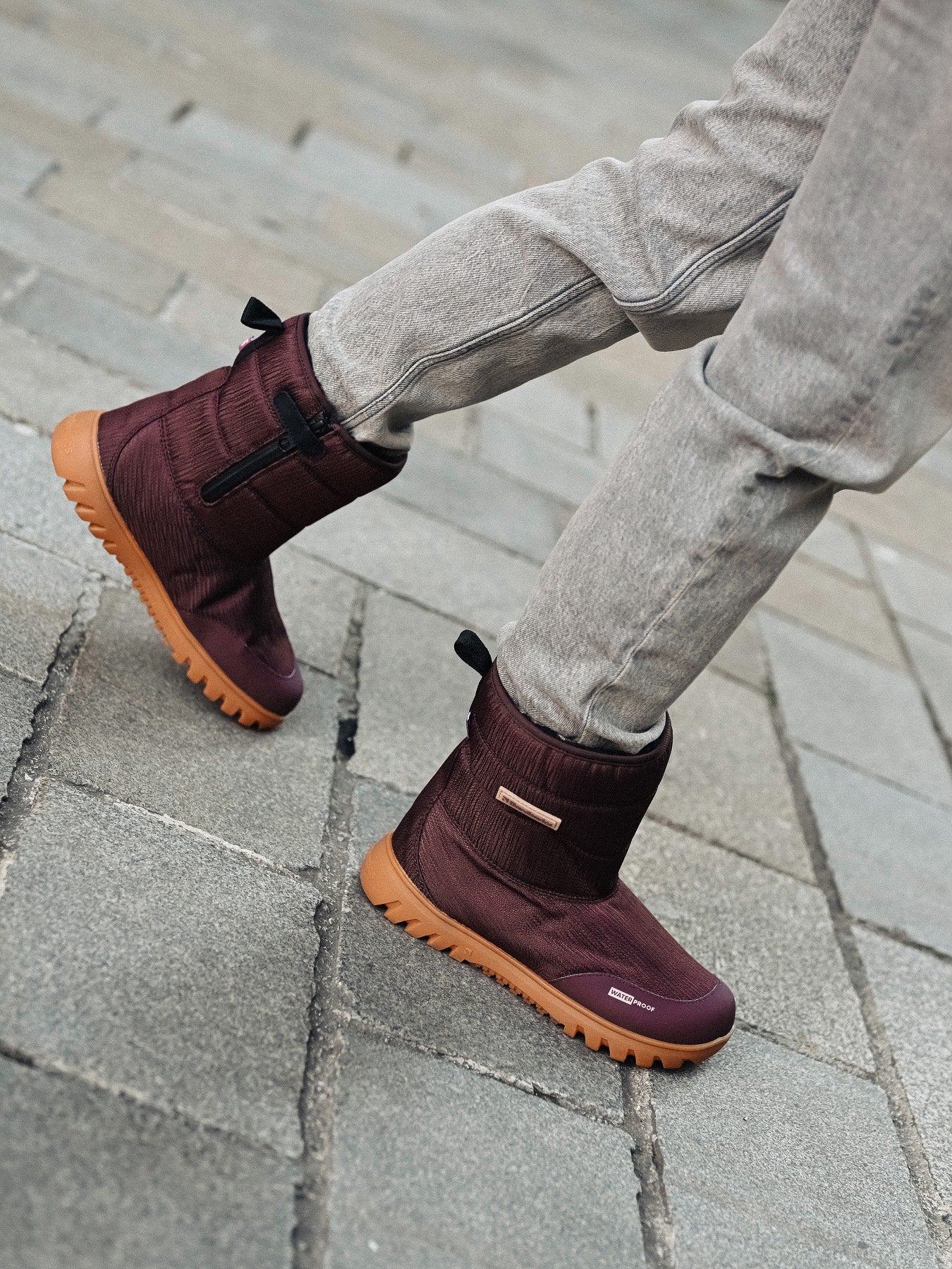 Barefoot Winter Boots Barebarics PolarStride - Copper Brown