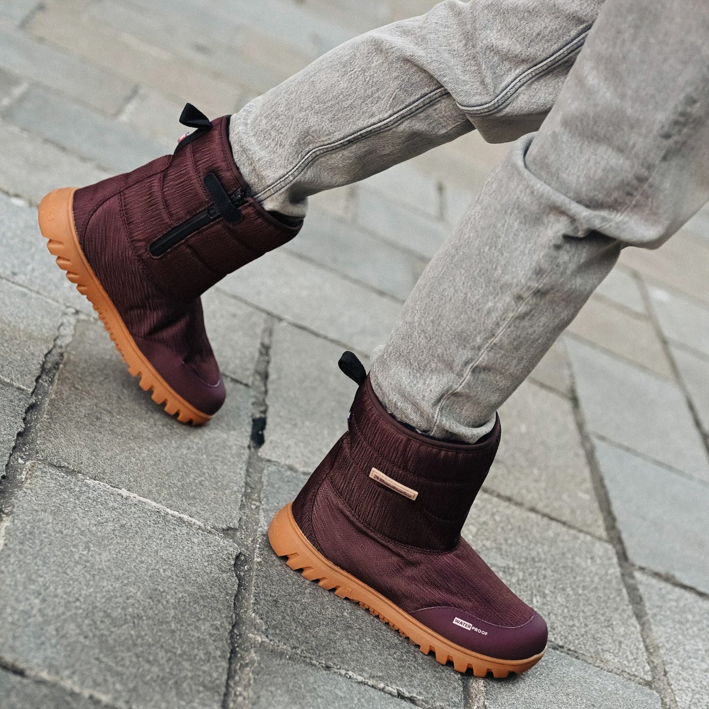 Barefoot Winter Boots Barebarics PolarStride - Copper Brown