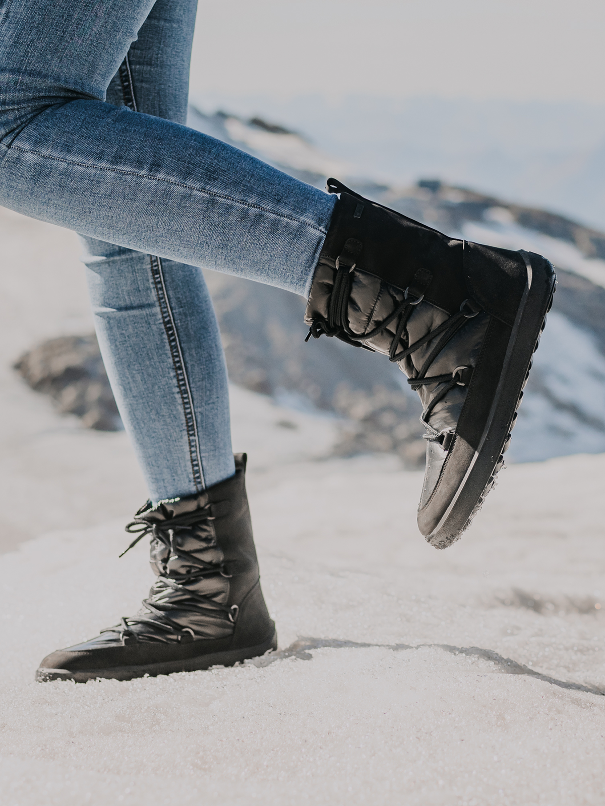 Winter Barefoot Boots Be Lenka Snowfox Woman - Black (Sale)